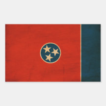 Tennessee Flag Rectangular Stickers