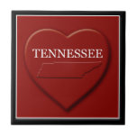 Tennessee Heart Map Home Decor Tile