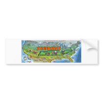 Tennessee USA Map Bumper Sticker