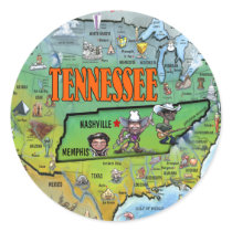 Tennessee USA Map Stickers