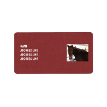 Tennessee Walking Horse Red Pattern - Western Address Labels