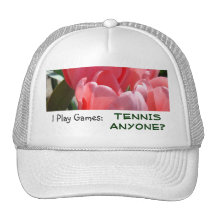 Tennis Anyone? sports hats White Pink Play Games