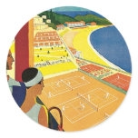 Tennis at Monte Carlo Round Stickers