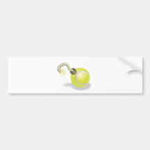 Tennis ball bomb concept bumper stickers