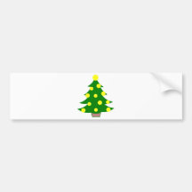 Tennis Ball Christmas Tree Bumper Sticker
