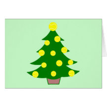 Tennis Ball Christmas Tree Cards