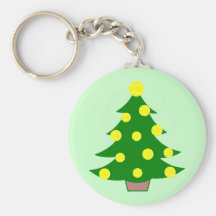 Tennis Ball Christmas Tree Keychains