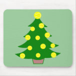 Tennis Ball Christmas Tree Mouse Pads