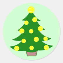 Tennis Ball Christmas Tree Sticker