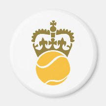 Tennis ball crown fridge magnet