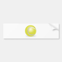 Tennis ball illustration bumper stickers