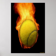Tennis Ball On Fire Print