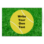 Tennis Ball On Lawn Card