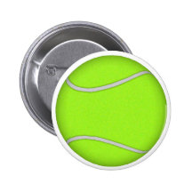 Tennis Ball: Pinback Buttons