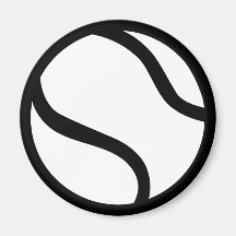 Tennis ball refrigerator magnet