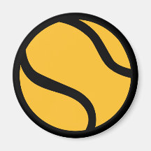 Tennis ball refrigerator magnet