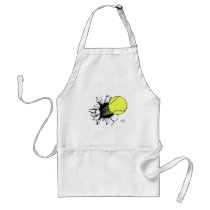 tennis ball ripping through apron