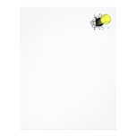 tennis ball ripping through custom letterhead