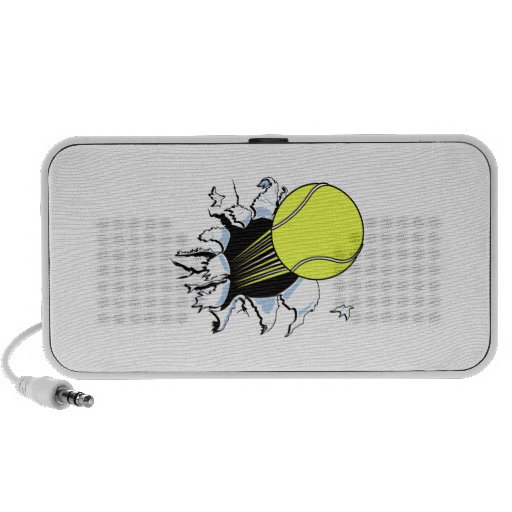 tennis ball ripping through iPod speaker