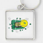 tennis ball ripping thru keychain