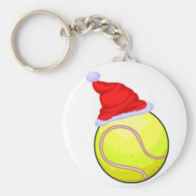 Tennis Ball (Santa Hat) Key Chain