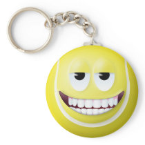 Tennis Ball Smiley Face 2 Key Chains