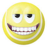 Tennis Ball Smiley Face 2 Stickers