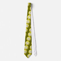 Tennis Ball Smiley Face 2 Custom Ties