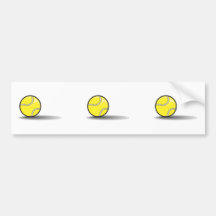tennis ball with shadow bumper stickers