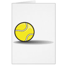 tennis ball with shadow card
