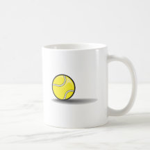 tennis ball with shadow coffee mugs