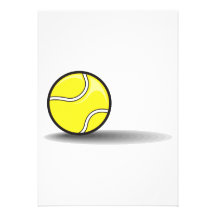 tennis ball with shadow custom announcements