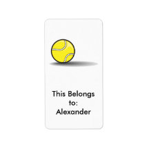 tennis ball with shadow labels