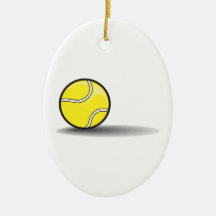 tennis ball with shadow ornaments