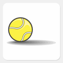 tennis ball with shadow sticker