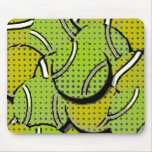 Tennis Balls Abstract Collage Mousepads