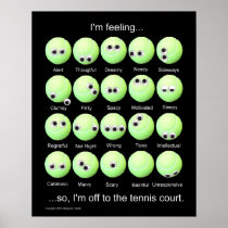 Tennis Balls Emotions Poster