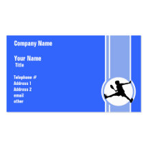 Tennis; Blue Business Card