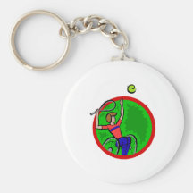 Tennis Boy Wheelchair Keychains