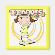 TENNIS - Brunette Girl Tshirts and Gifts Fridge Magnet