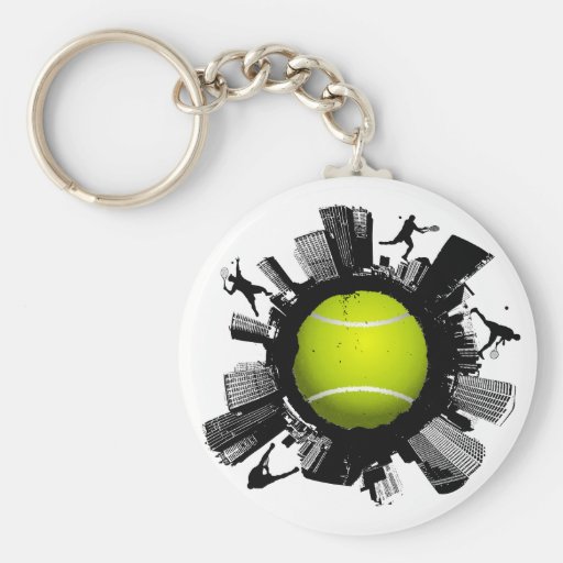 Tennis City Keychain