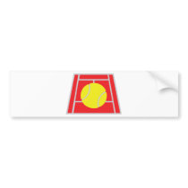 tennis court icon bumper sticker