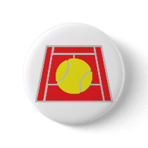 tennis court icon pinback buttons