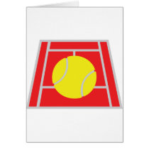 tennis court icon greeting card