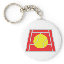 tennis court icon keychain