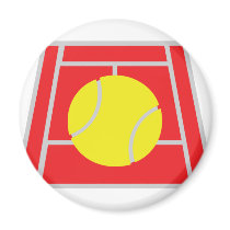tennis court icon refrigerator magnets