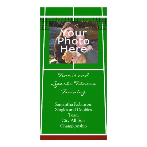 Tennis Court Layout Graphic Photo Greeting Card