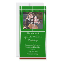 Tennis Court Layout Graphic Photo Greeting Card