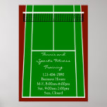 Tennis Court Layout Graphic posters