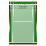 Tennis Court Layout Graphic stationery